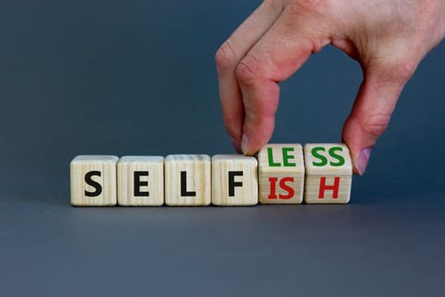 To be selfish -- or not?